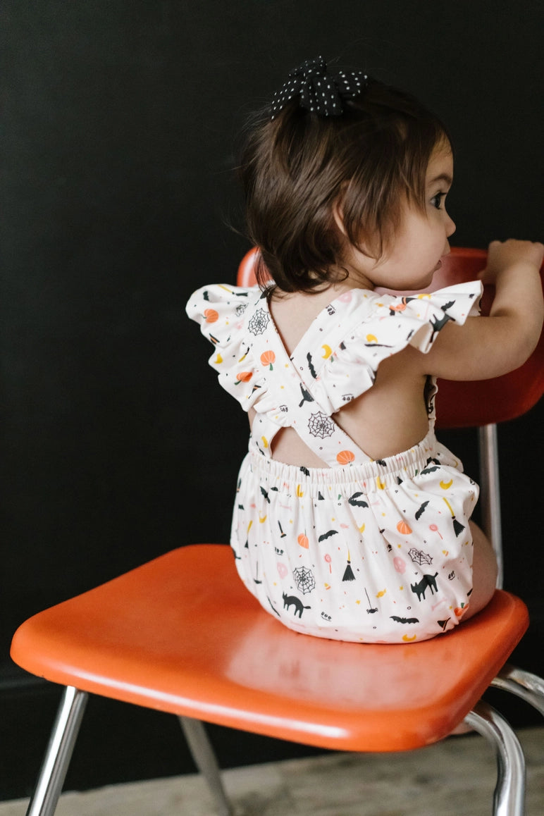 Ollie Jay Emmy Romper in Spooky Scene