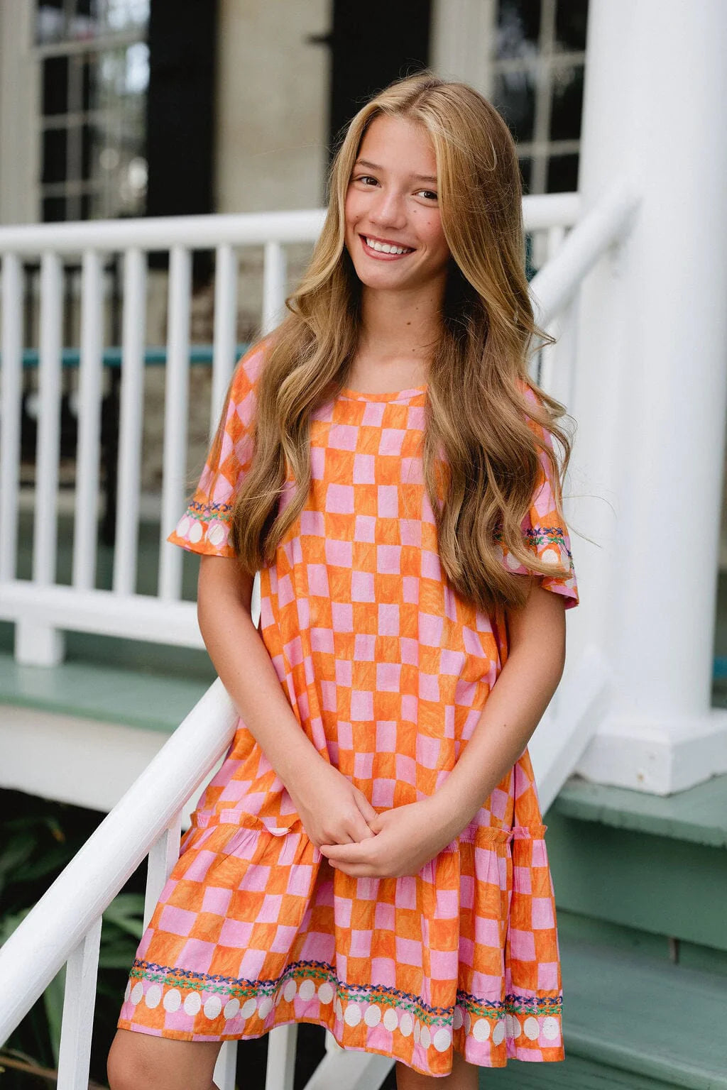 pink and orange check dress Yours Women's Plus Size Orange Check Midi Dress Size 16