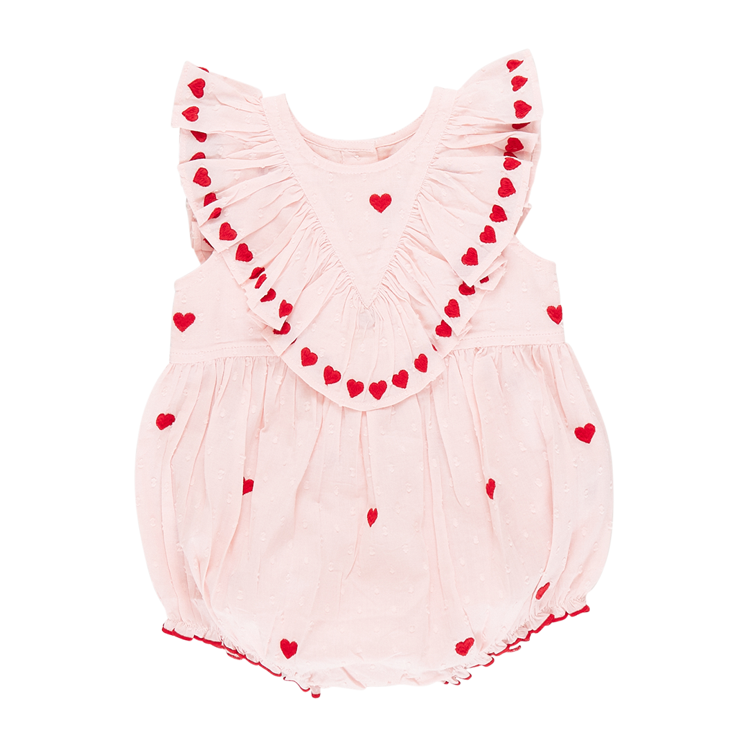 Pink Chicken Raphaela Embroidered Heart Bubble