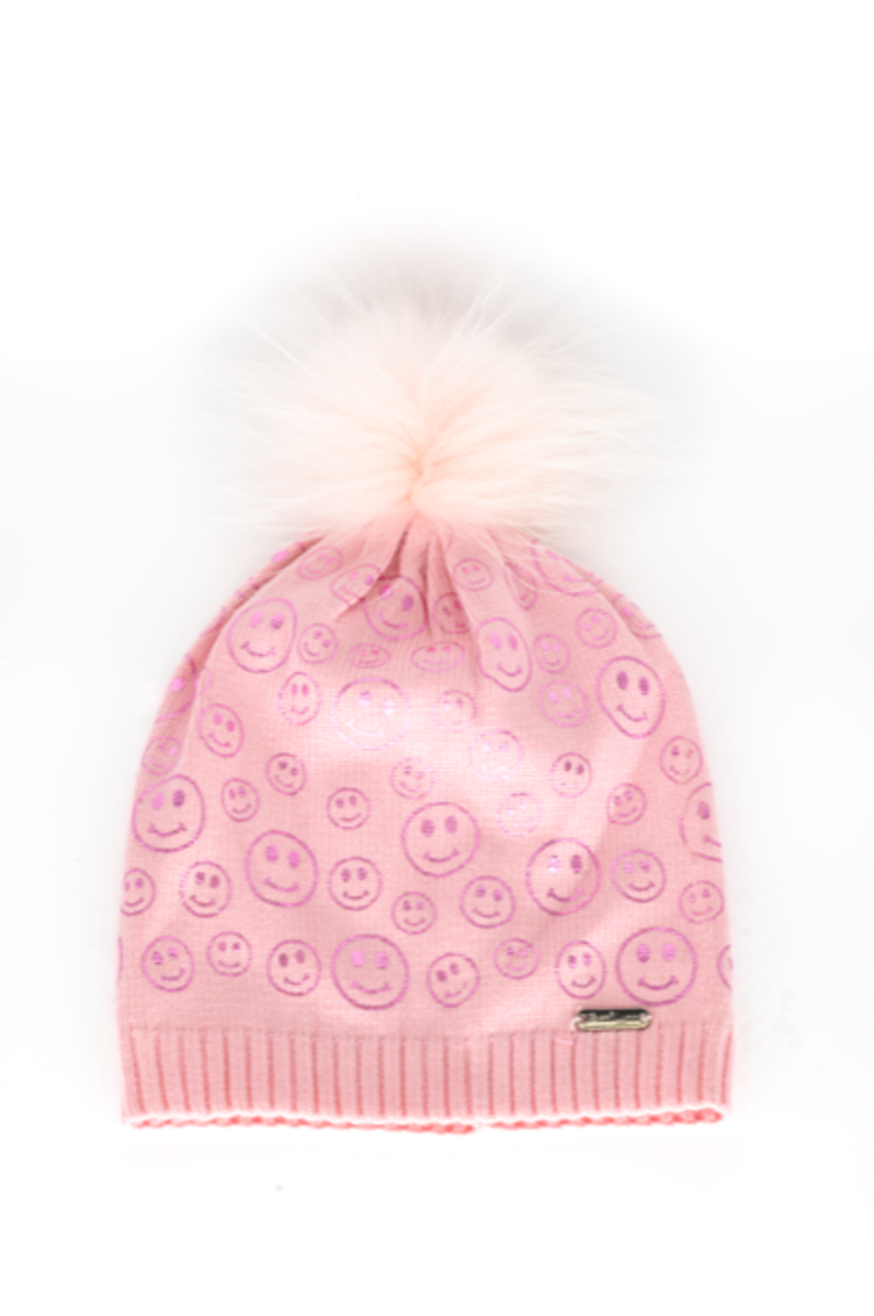 Bari Lynn Light Pink Smile Foil Hat