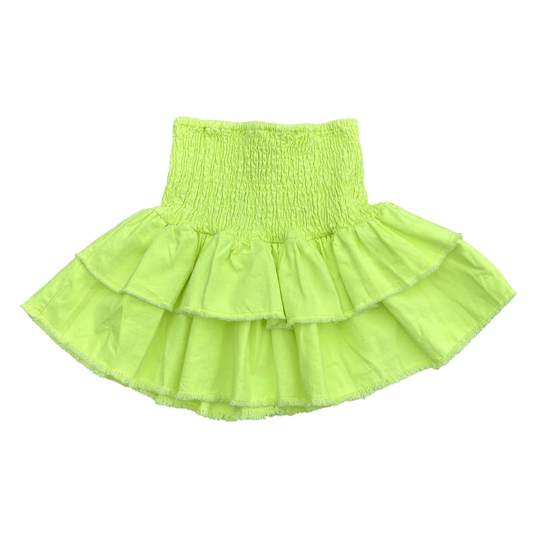 Little Olin Neon Yellow Ruffle Skirt