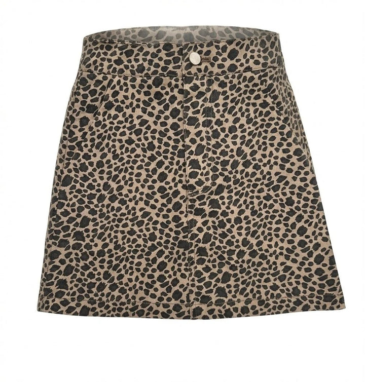 Kate Skirt in Tan Leopard