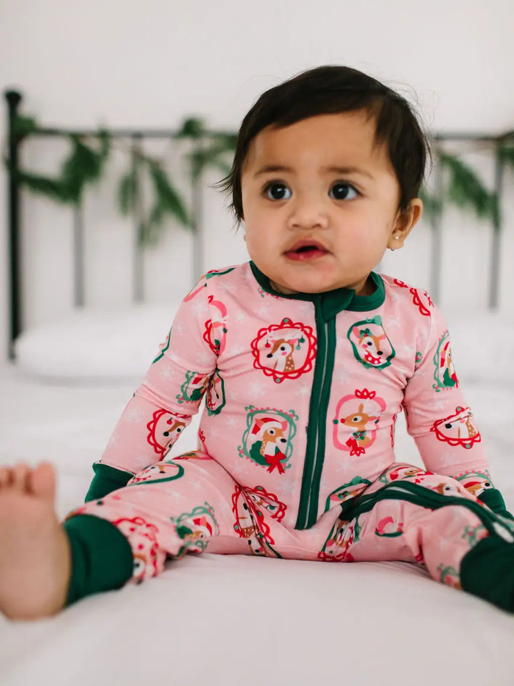 Ollie Jay Zippy Bamboo Romper in Reindeer