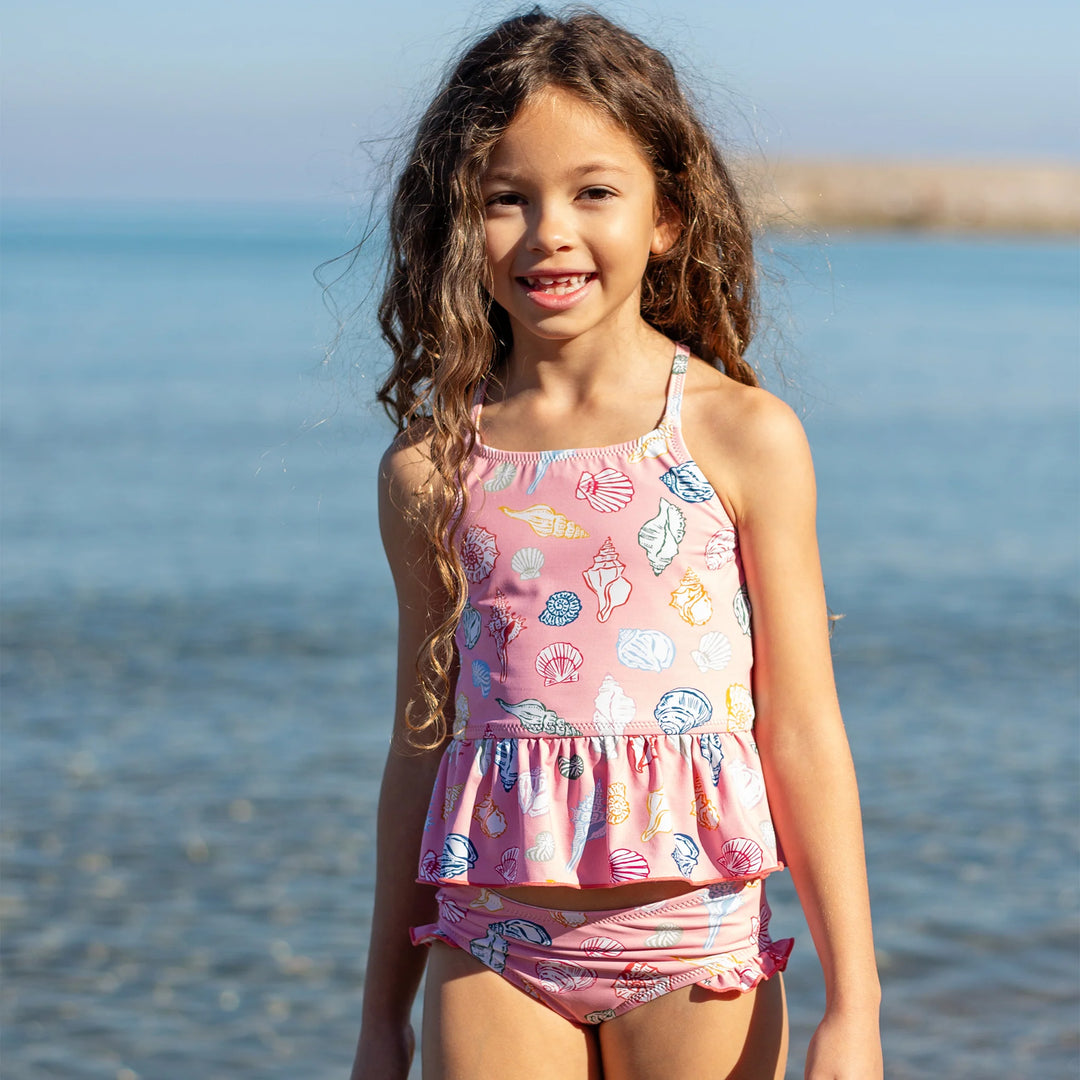 Pink Chicken Palmer Tankini in Pink Shells (size 7-8)
