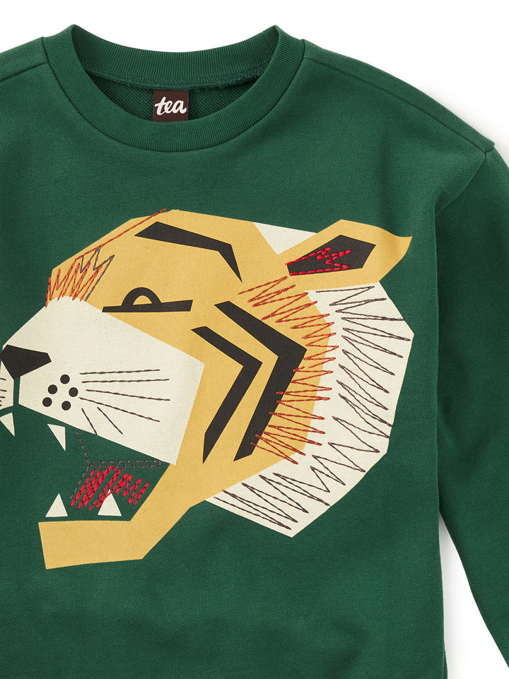 Tea Collection Embroidered Tiger Popover