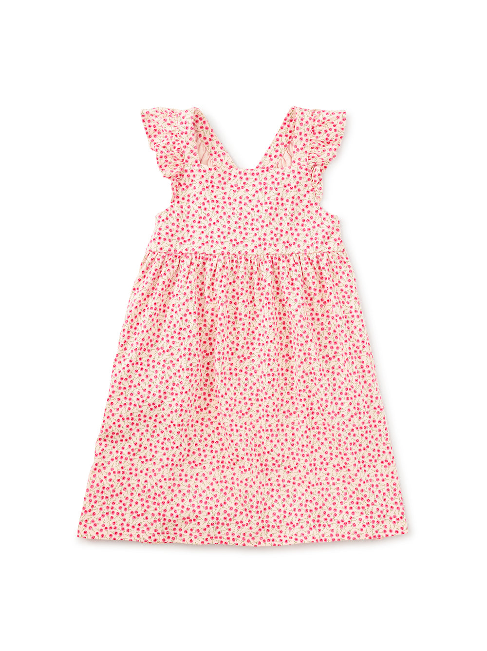 Tea Collection Ruffle Strap Dress in Mini Rose Toss