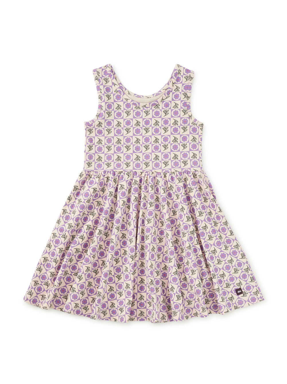 Tea Collection Sleeveless Ballet Dress in Tile Floral