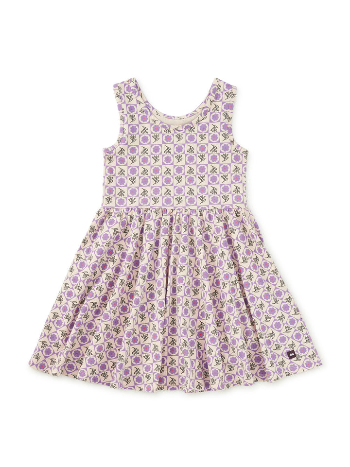 Tea Collection Sleeveless Ballet Dress in Tile Floral