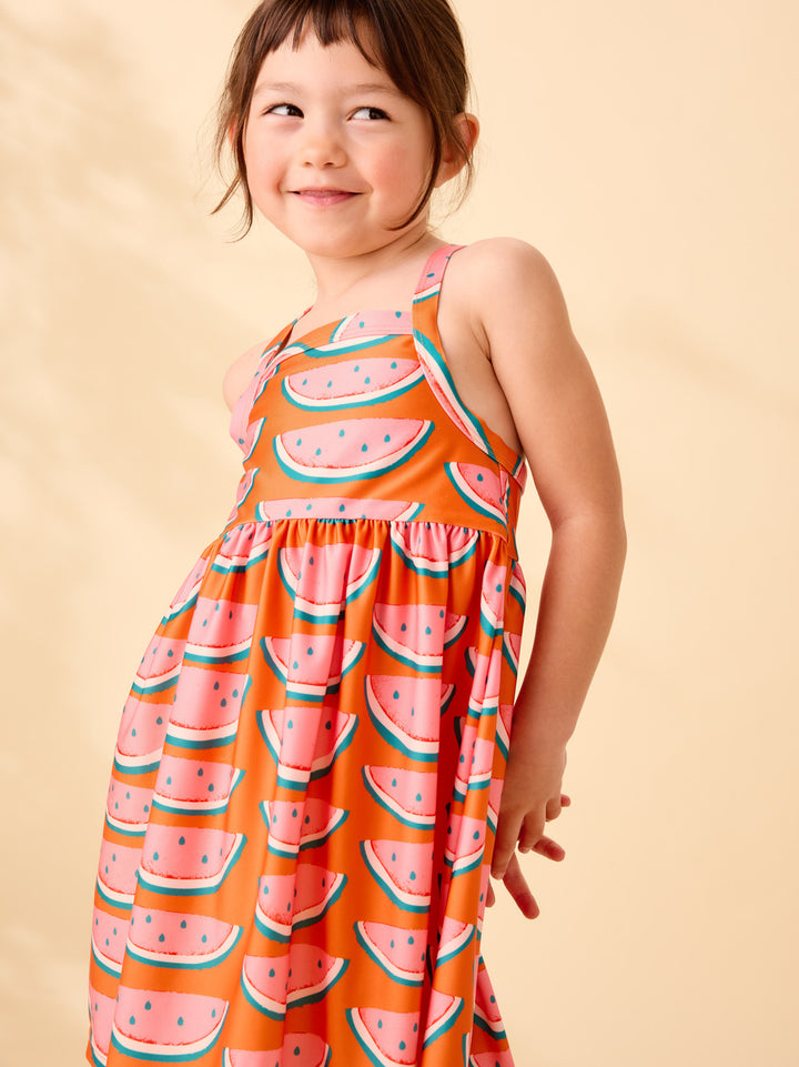 Tea Collection Strappy Sun Dress in Watermelon Slices