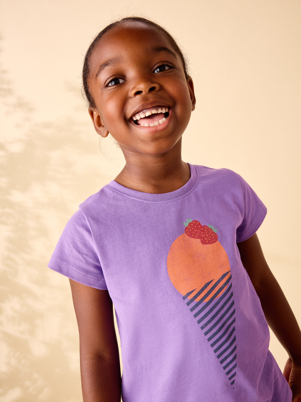 Tea Collection Glitter Strawberry Graphic Tee