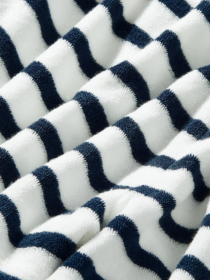 Tea Collection Terrycloth Stripe Short in Naval