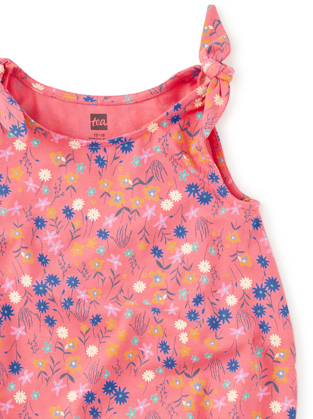 Tea Collection Tie Shoulder Romper in Malindi Wildflower