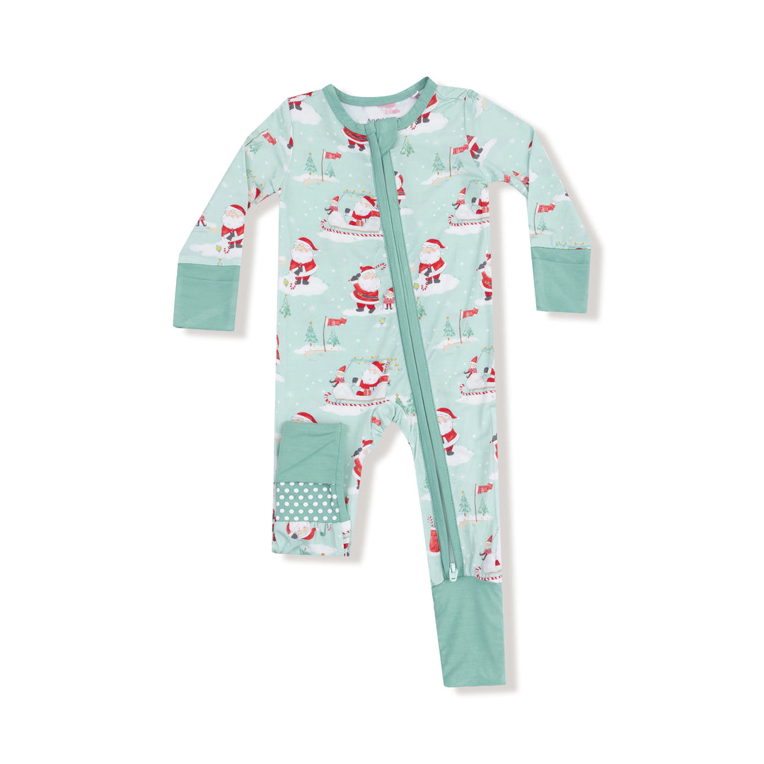 Angel Dear Golfing Santa & Elves Zipper Romper