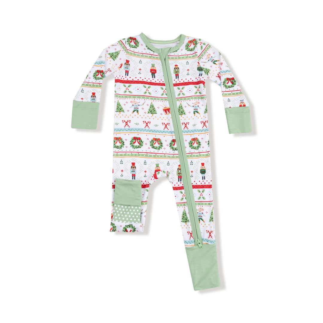 Angel Dear Nutcracker Fair Isle 2 Way Zipper Romper