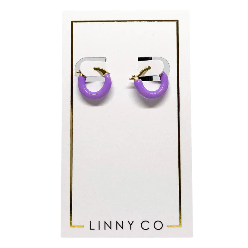 Linny Co. Mia Earring in Neon Purple