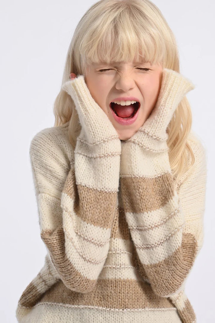 Molly Bracken Girls Striped Knitted Sweater