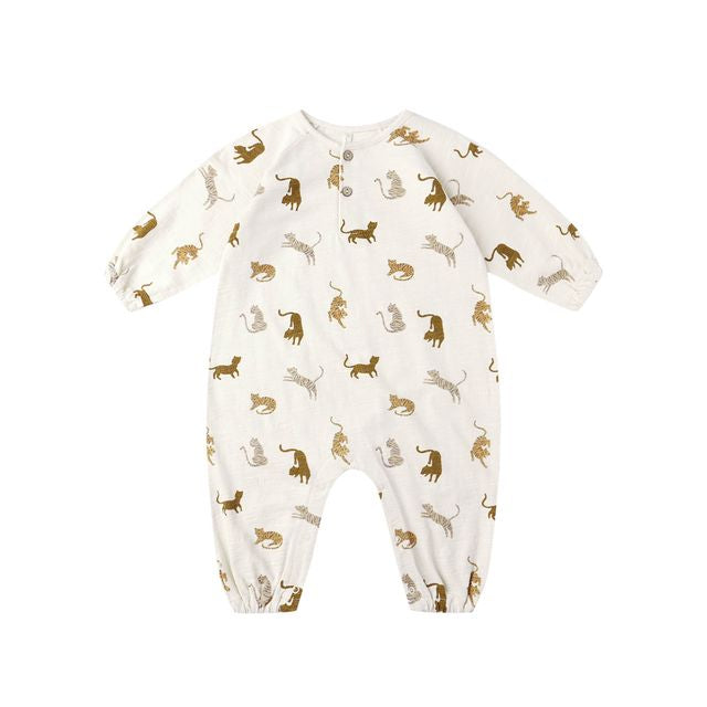 Rylee & Cru Henley Jumpsuit in Tigers