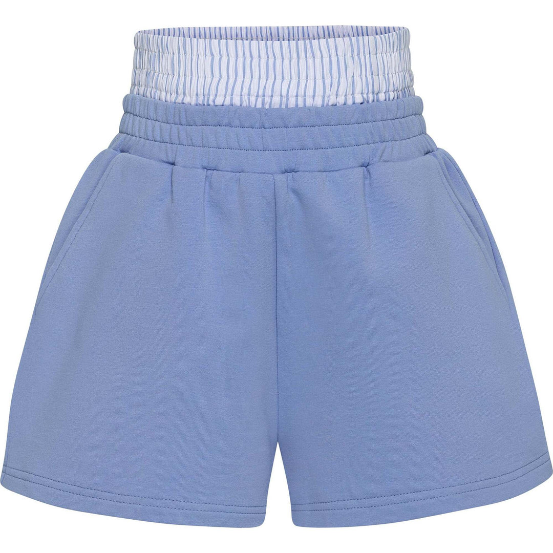 Pleat Clothing Comer Short in Seaside Stripe