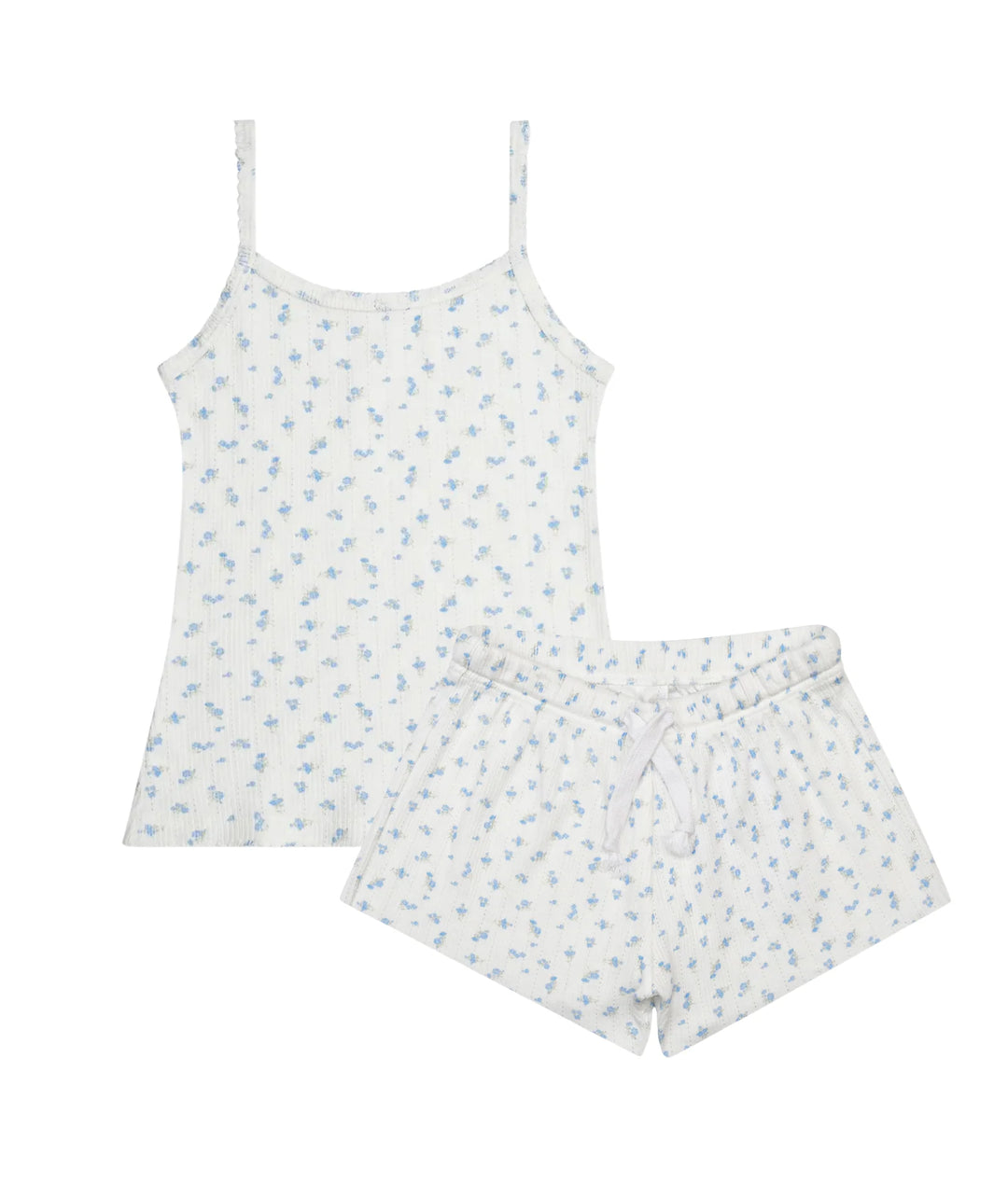 Blue Floral Tank Set
