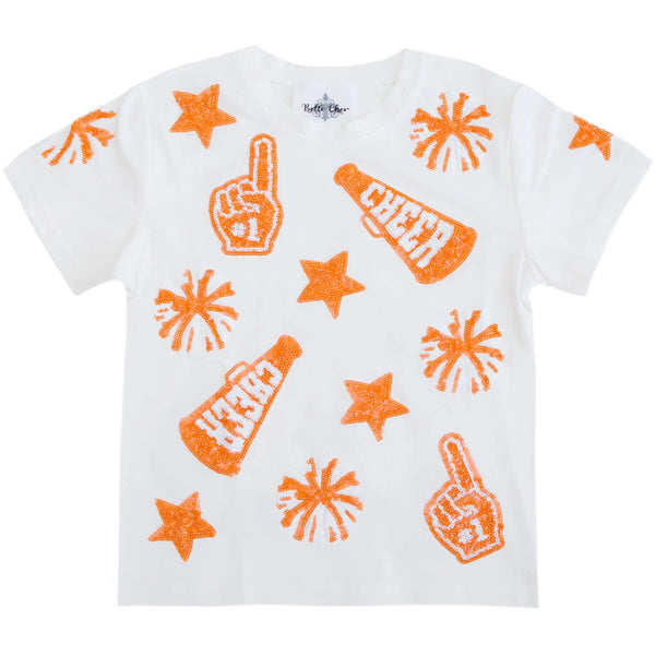 Orange & White Cheer Shirt