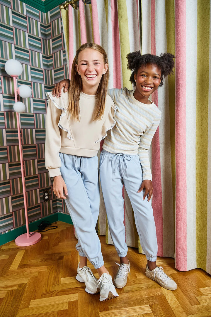 Janie Joggers in Light Blue