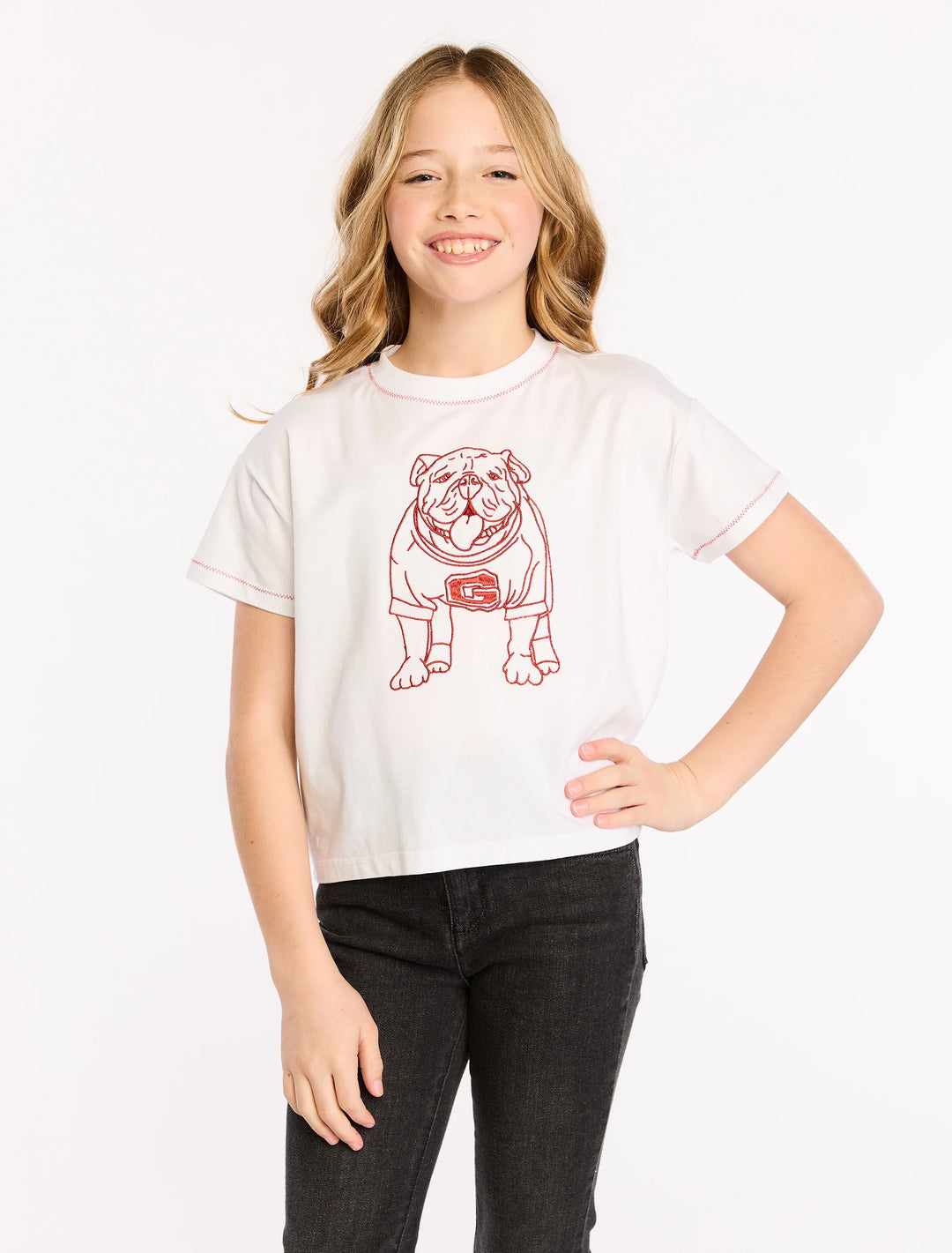 Bulldog Emnroidered Tee