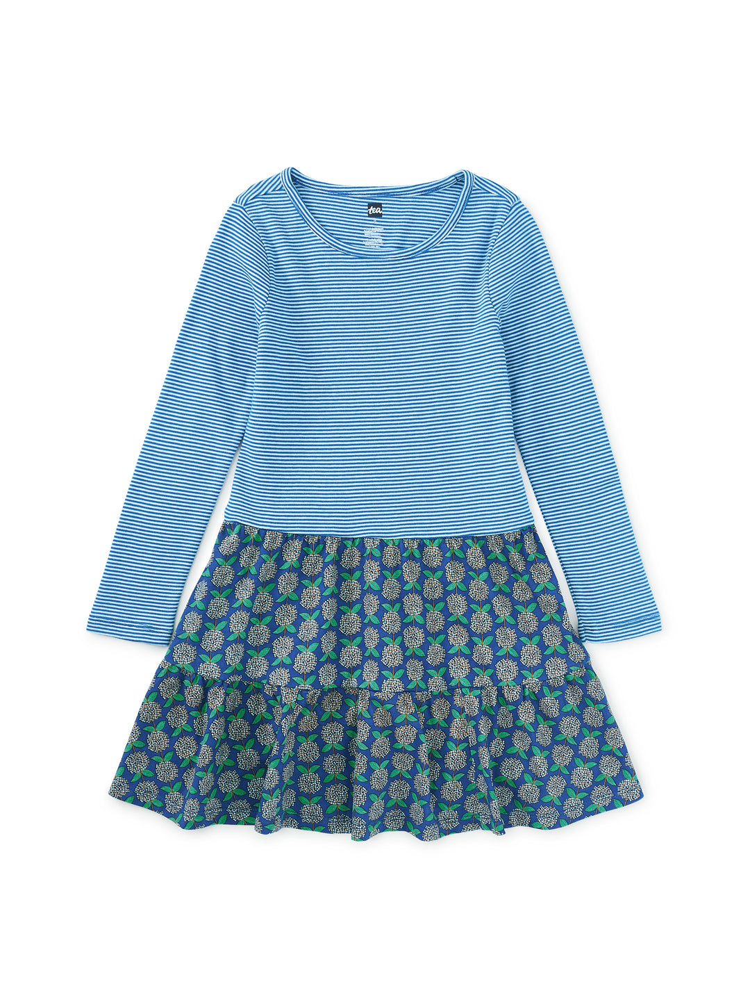Tea Collection Tiered Skirted Twirl Dress in Hydreangeas