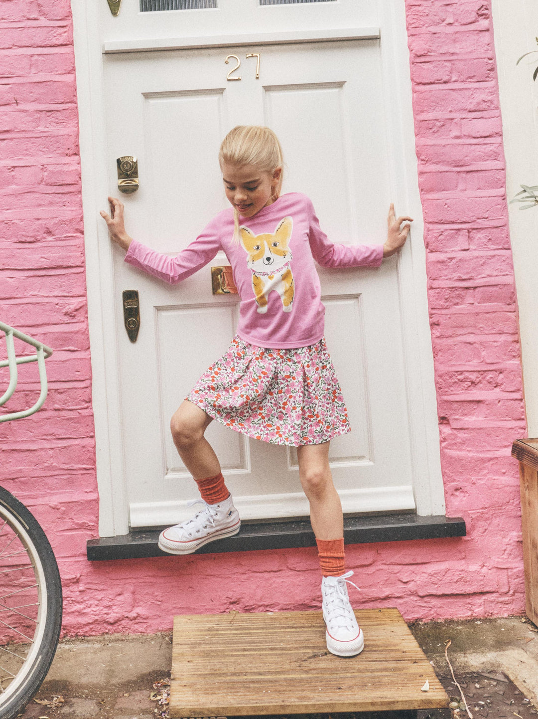 Tea Collection Pleated Jersey Skirt