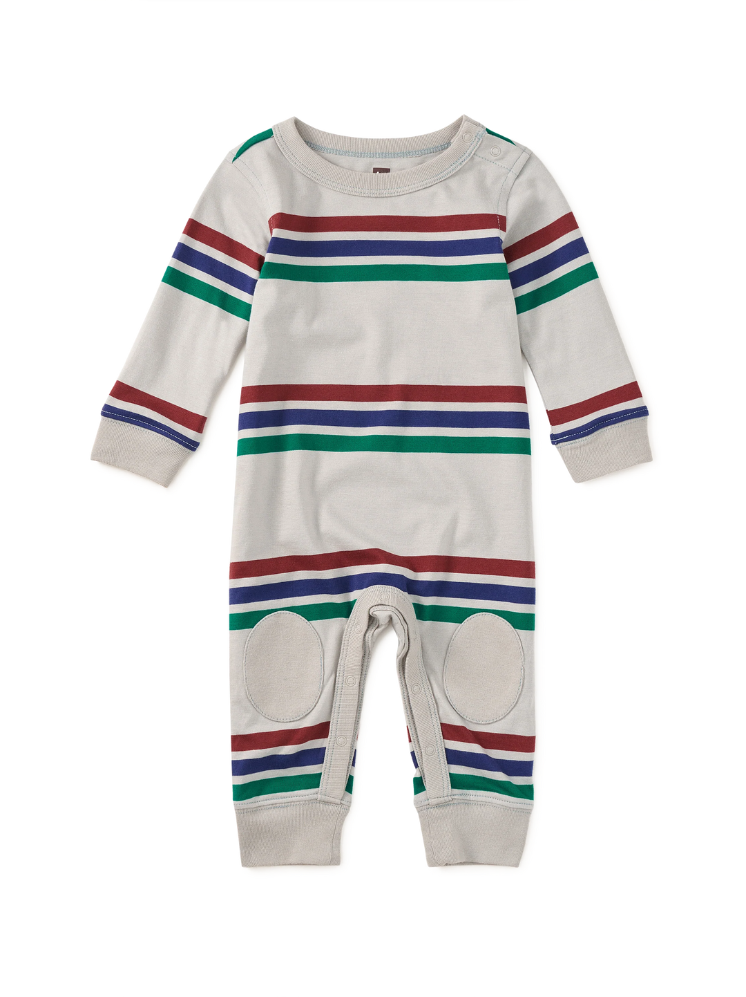 Tea Collection Stripe Knee Patch Romper