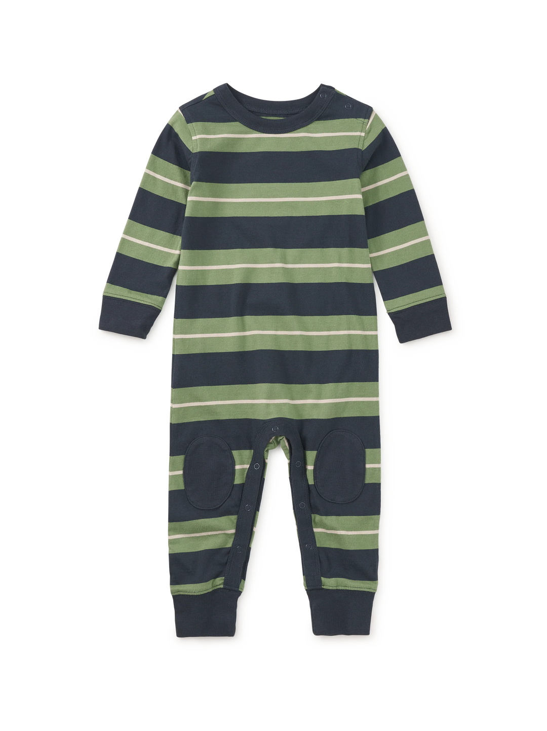 Tea Collection Knee Patch Romper in Stripe