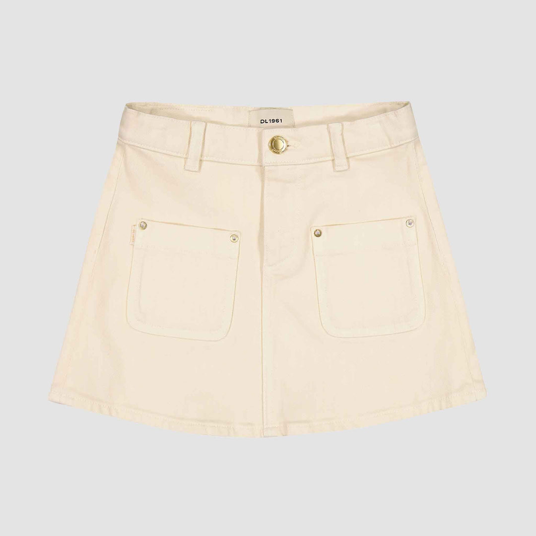 DL1961 Jenny Mini Skirt in Manilla