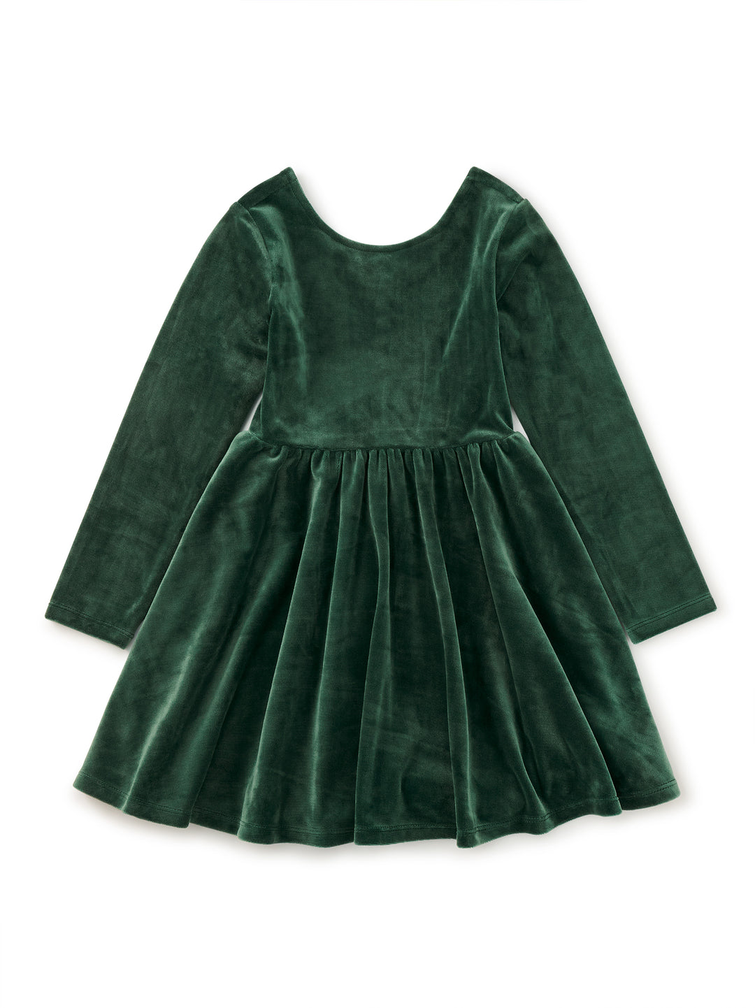 Tea Collection Velour Ballet Dress in Pineneedle
