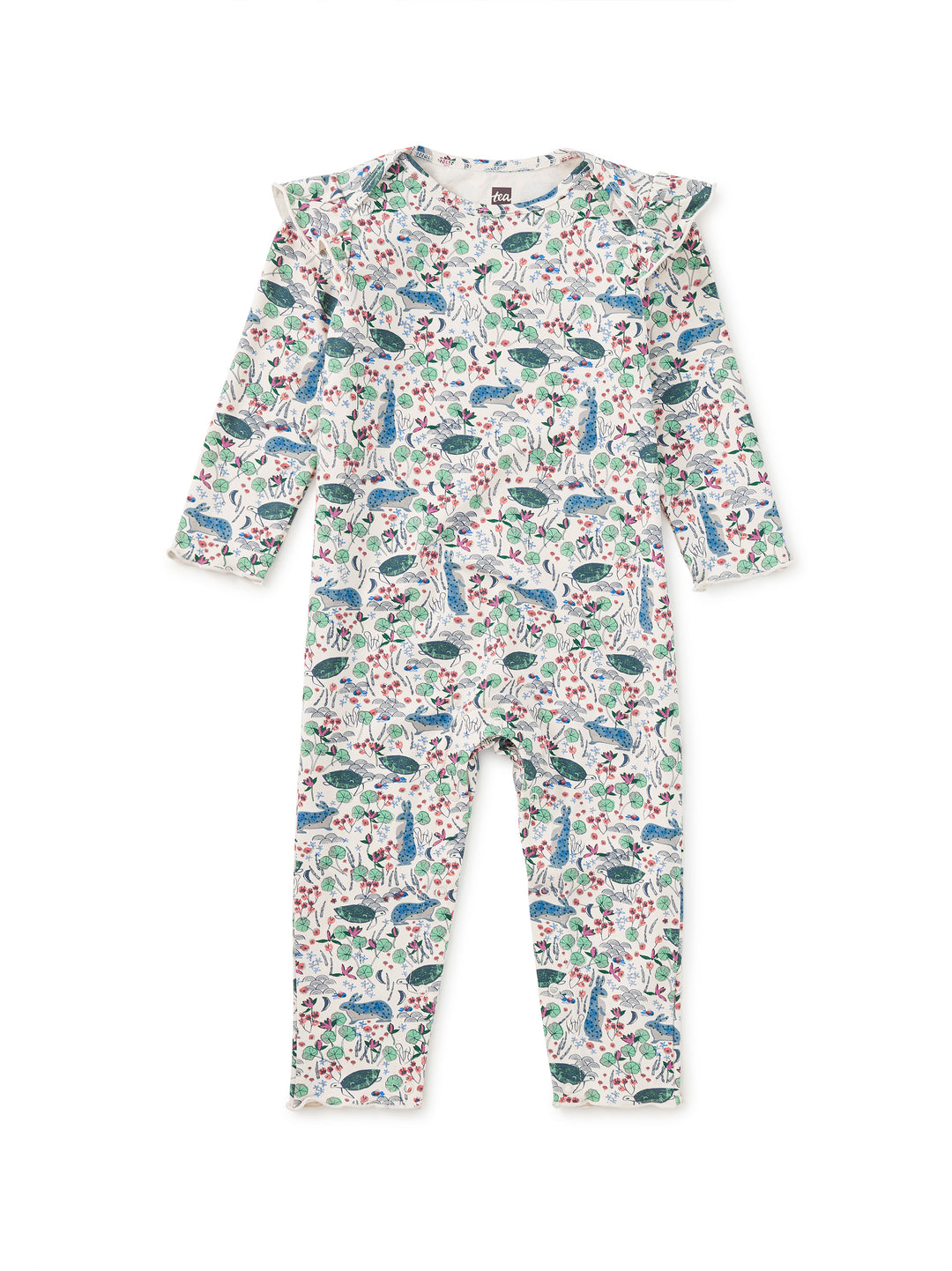 Tea Collection Ruffle Shoulder Baby Romper