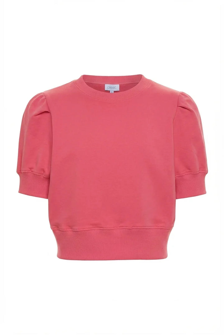 Pleat Riley Sweatshirt in Coral