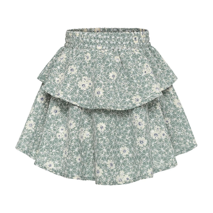 Pleat Parker Skort in Embroidered Petal