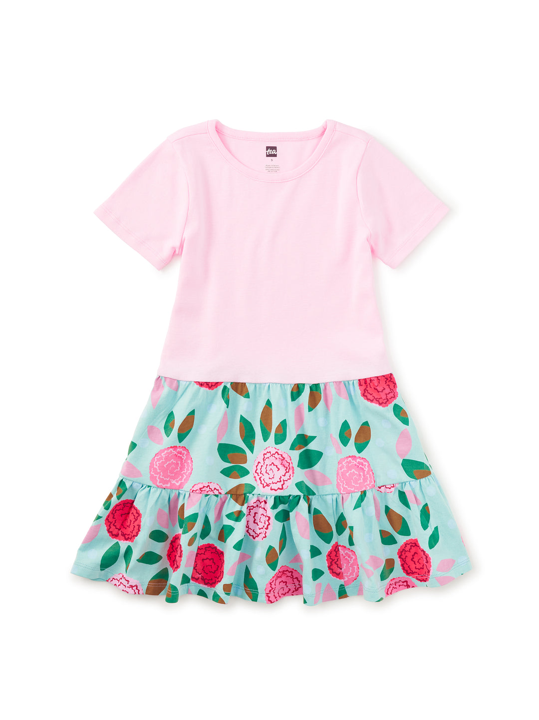 Tea Collection Tier Skirted Dress in Spinning Carnations