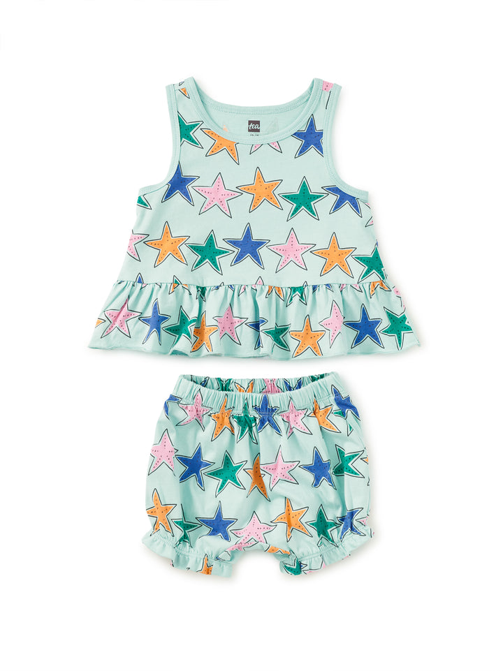 Tea Collection Tank Ruffle Baby Set