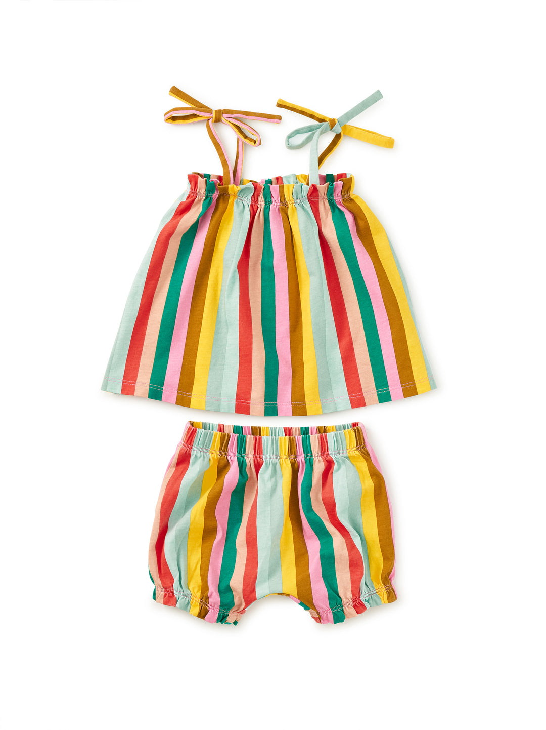 Tea Collection Stripe Tie Shoulder Baby Set