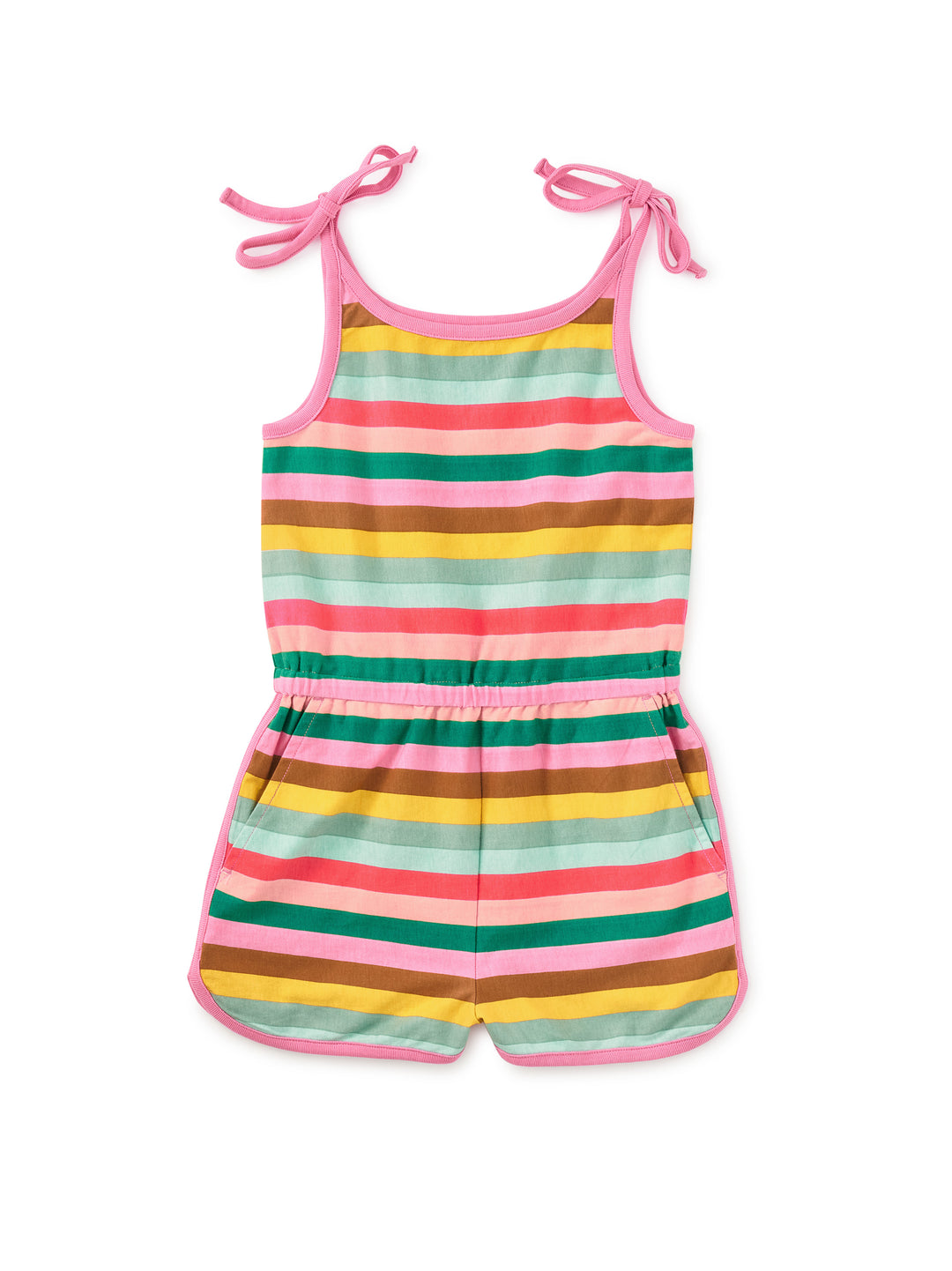 Tea Collection Stripe Tie Shoulder Sporty Romper