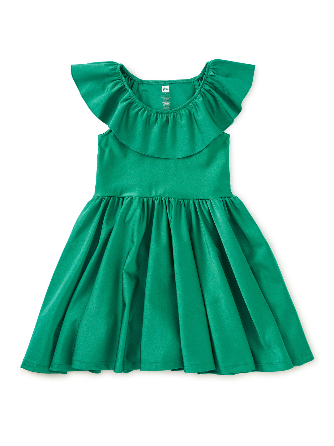 Tea Collection Shiny Ruffle Neck Dress