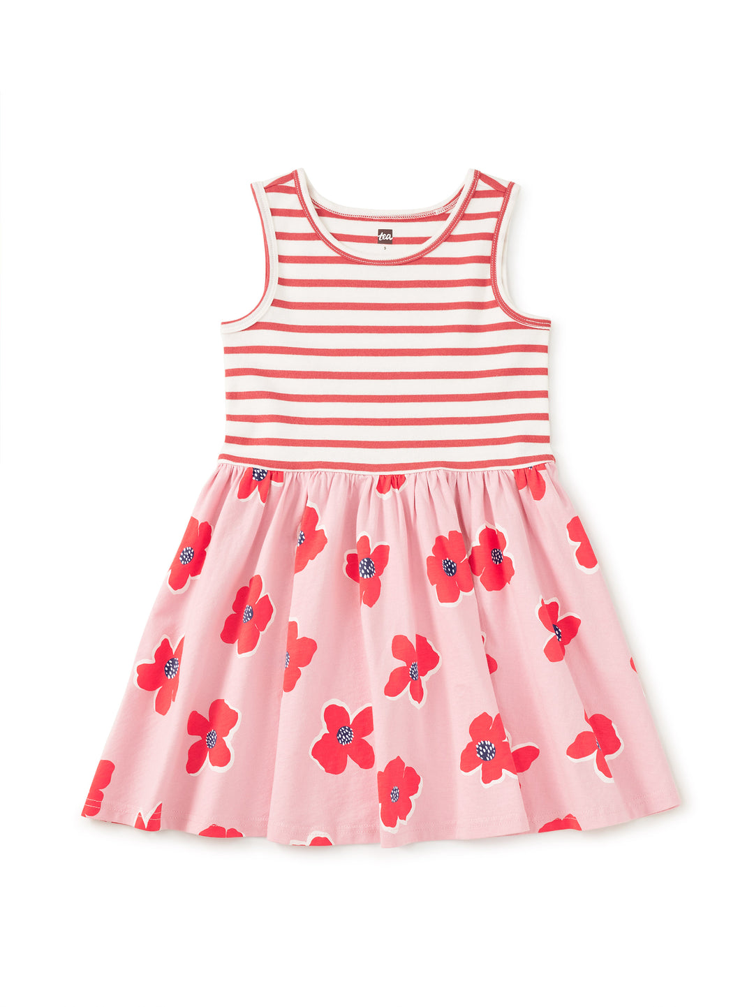 Print Mix Tank Skirted Dress in Rock Floral