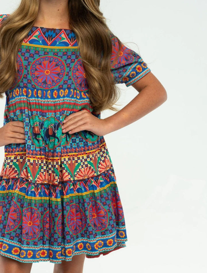 Briton Court Haven Dress in Burgundy Multi