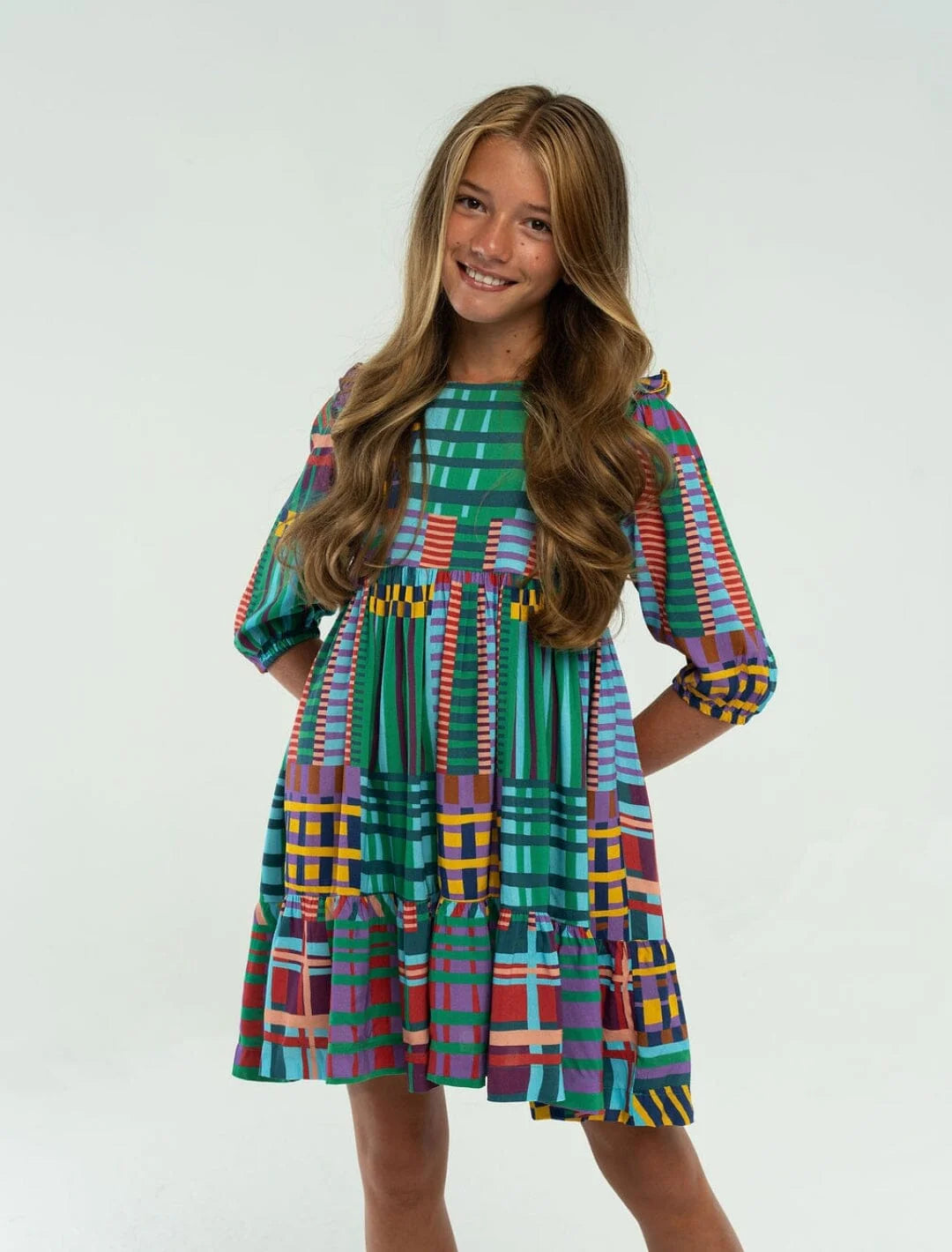 Briton Court Kelly Dress- Jade Multi
