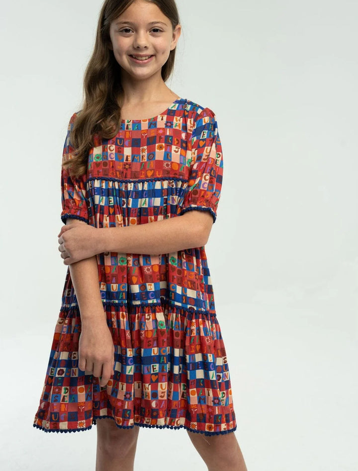 Briton Court Quinn Dress in Bright Red