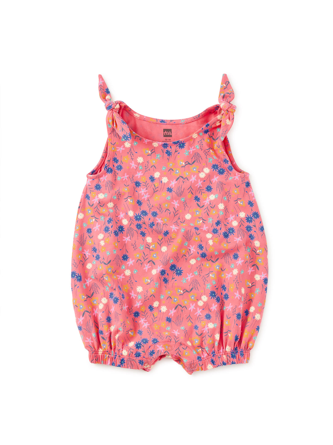 Tea Collection Tie Shoulder Romper in Malindi Wildflower