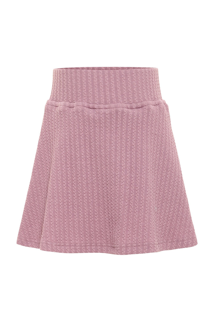 Pleat Libba Skirt in Textured Pink