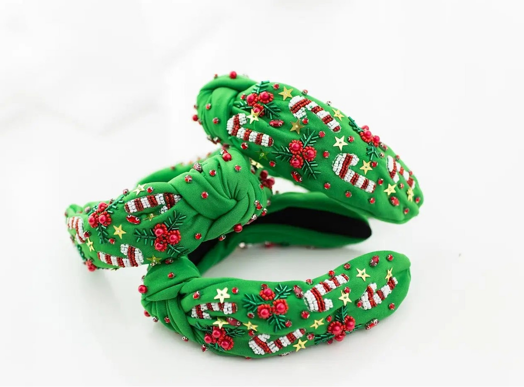 Cheeky Plum Berry Merry Beaded Headband