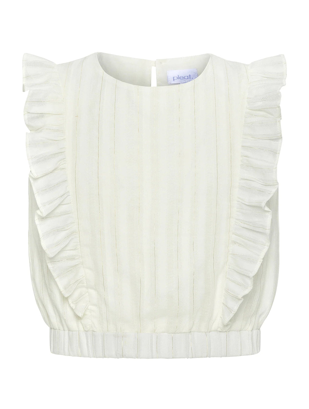 Pleat Rowan Top in White Gold