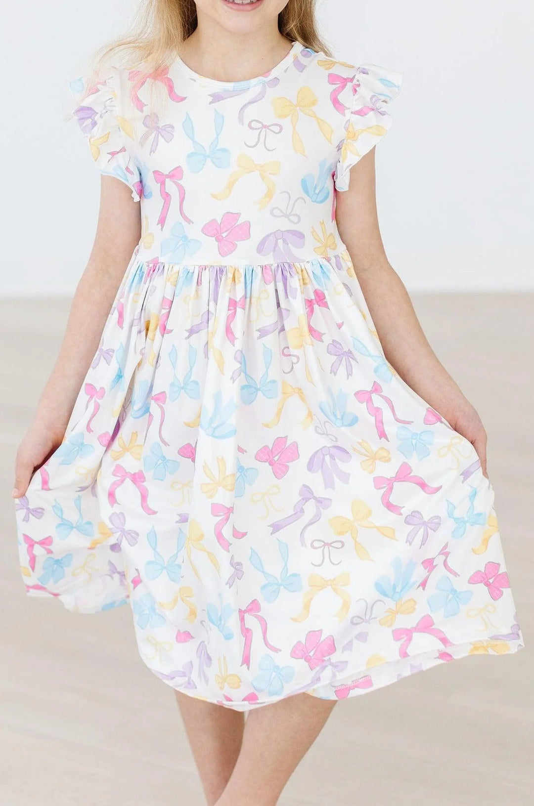 Mila & Rose Bow-tastic Flutter Sleeve Dress