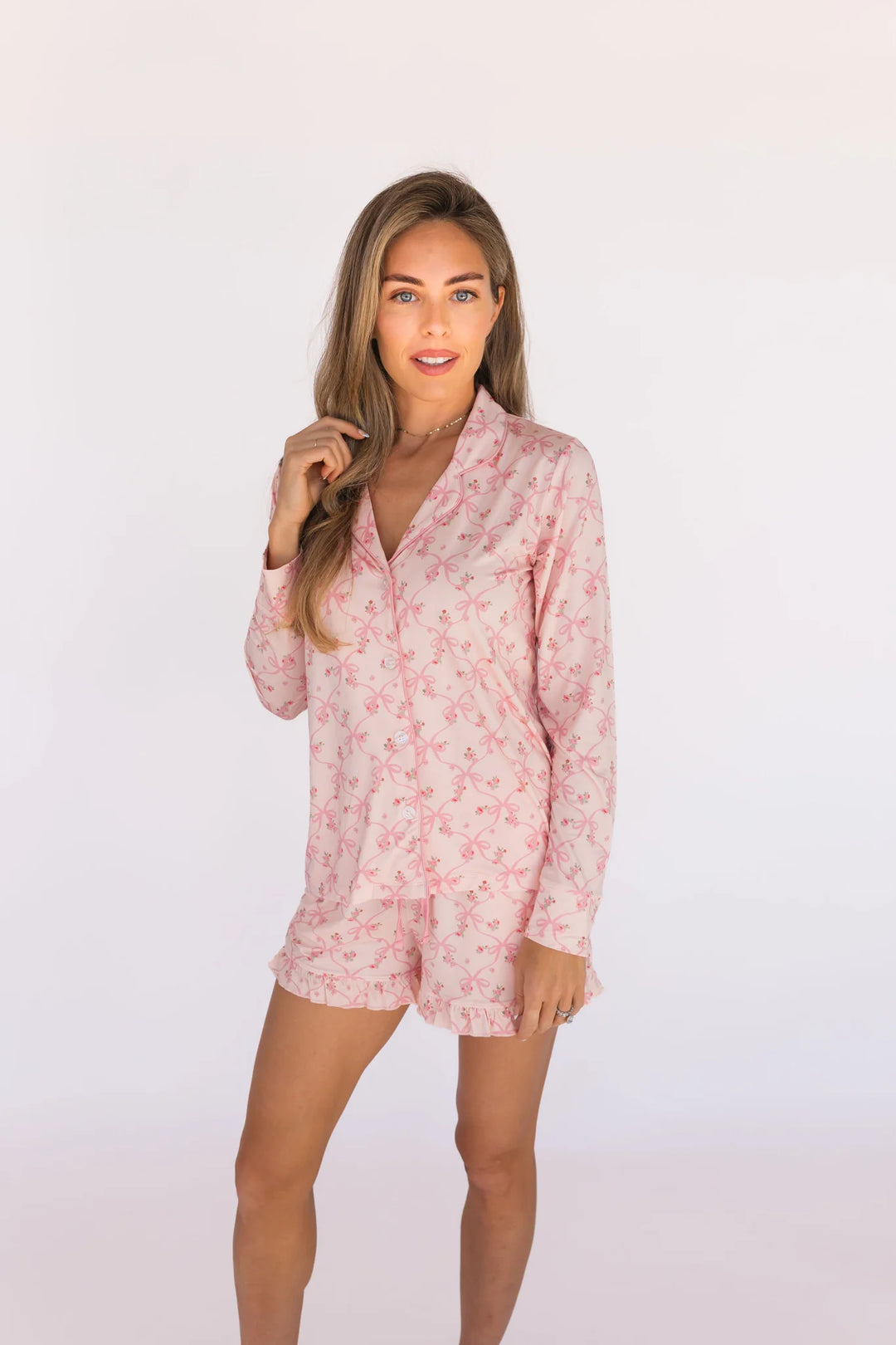 In My Jammers Women's Ls Rosie Bow Set